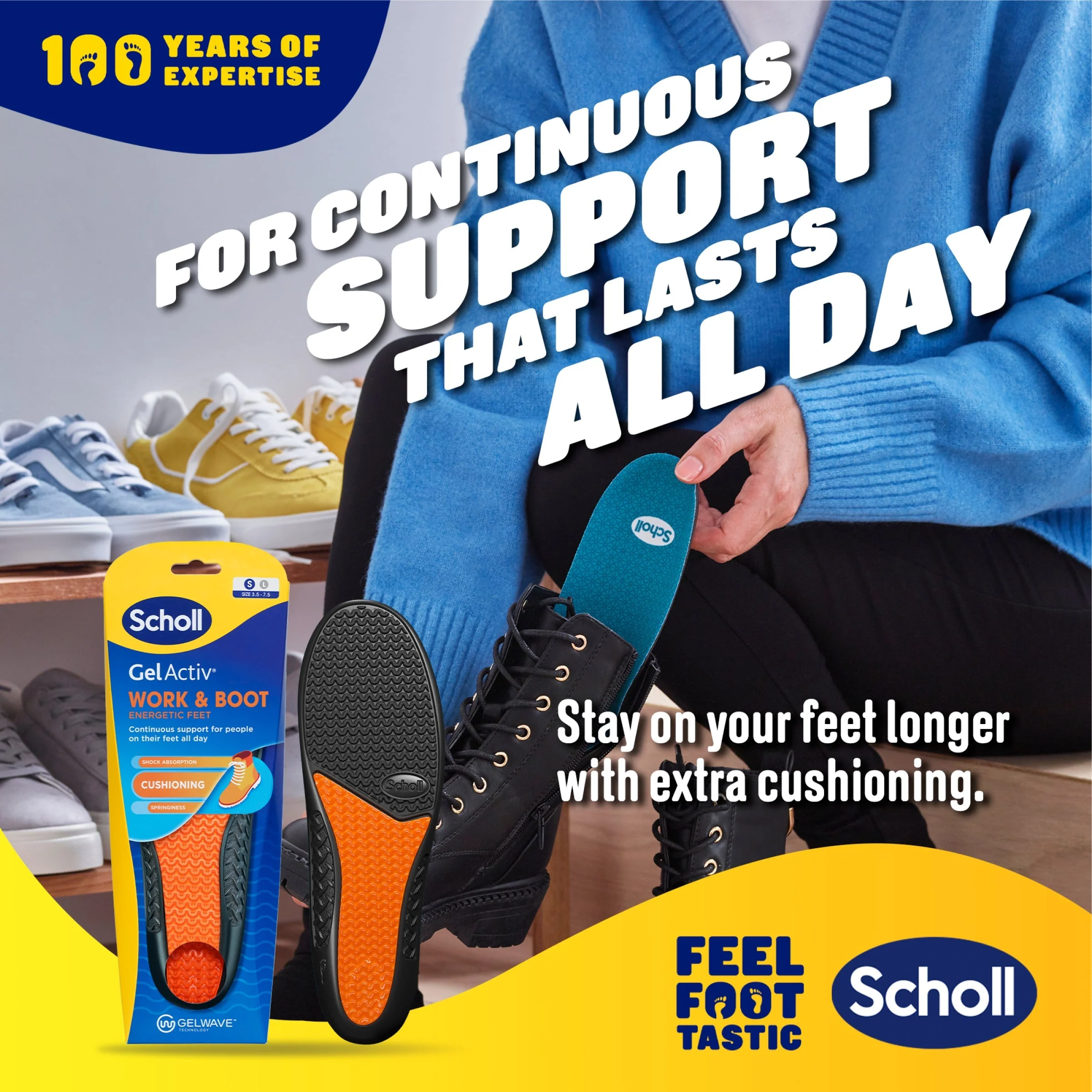 GelActiv™ Work & Boot Insoles Small - Image 2