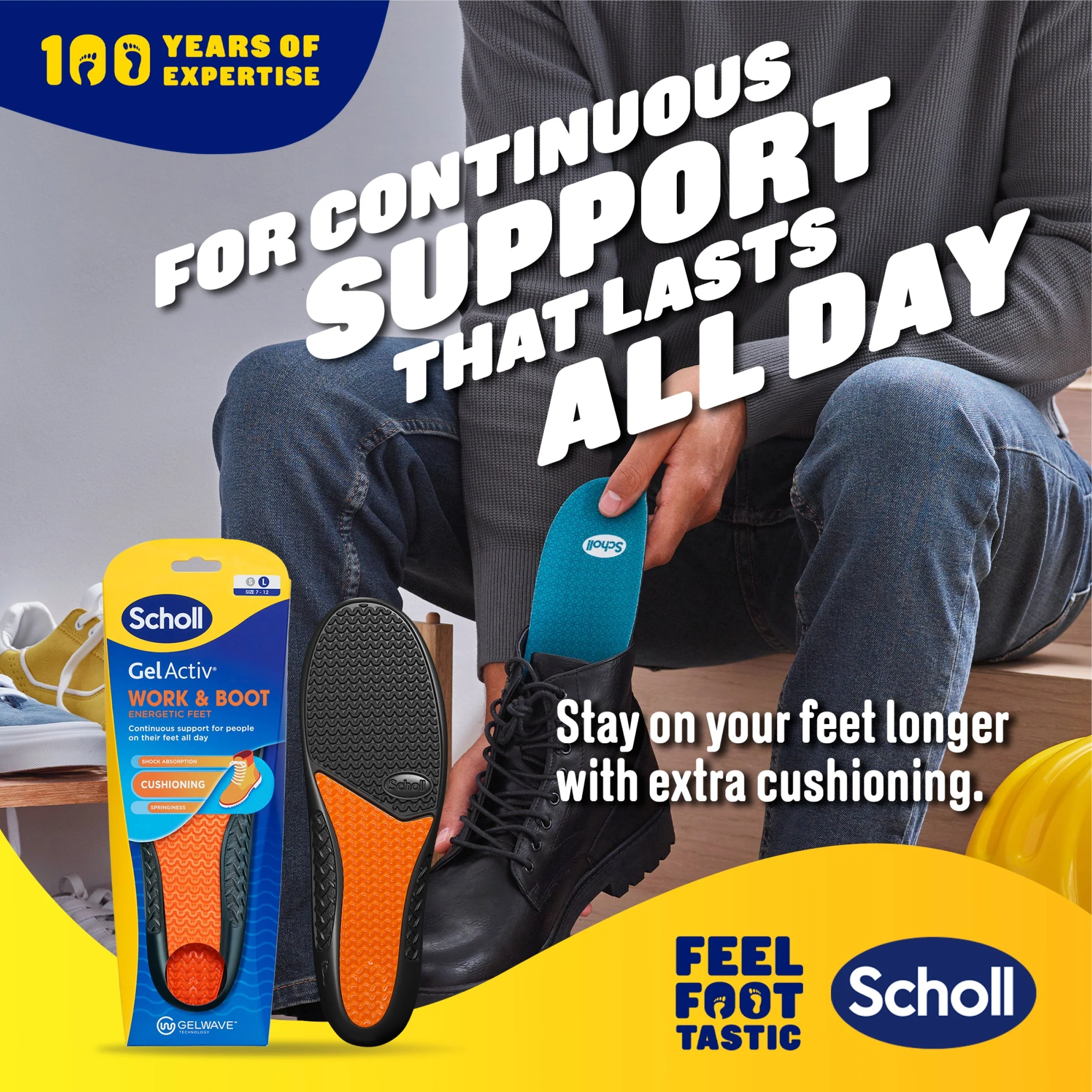 GelActiv™ Work & Boot Insoles Large - Image 2